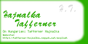 hajnalka tafferner business card